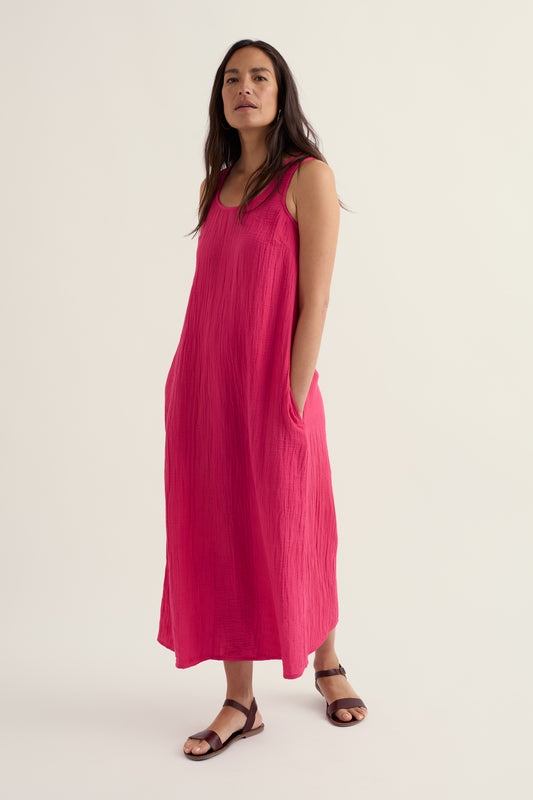 Robe Helleborine au-dessus des chevilles en coton biologique certifié GOTS
