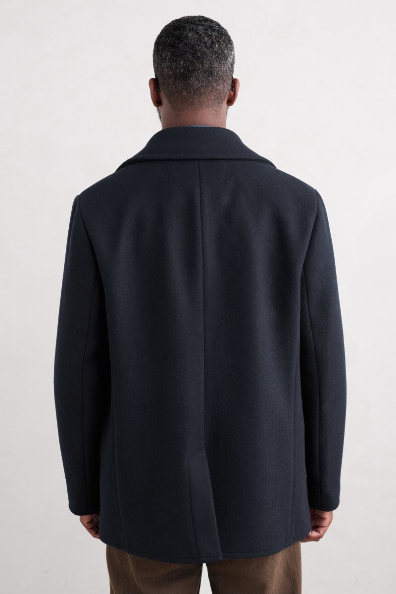 Manteau en Laine Mélangée Homme Channel