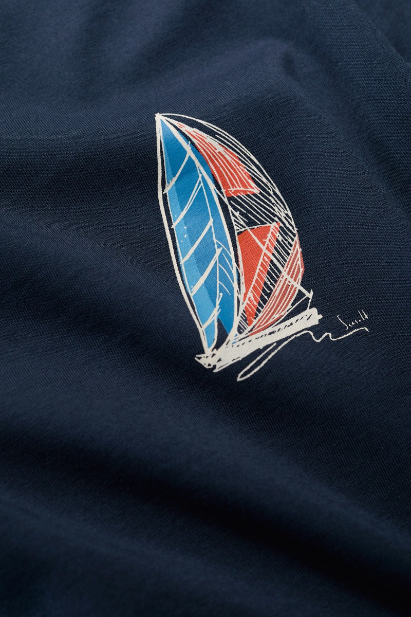T-shirt en coton biologique Loggerhead pour homme
