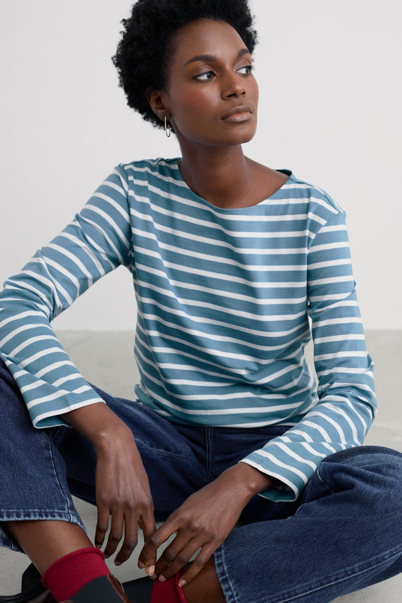 Marinière en jersey de coton biologique certifié GOTS