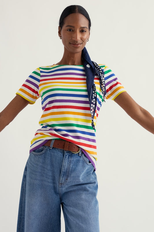 T-shirt Sailor aderente Pride Charity in cotone biologico certificato GOTS  