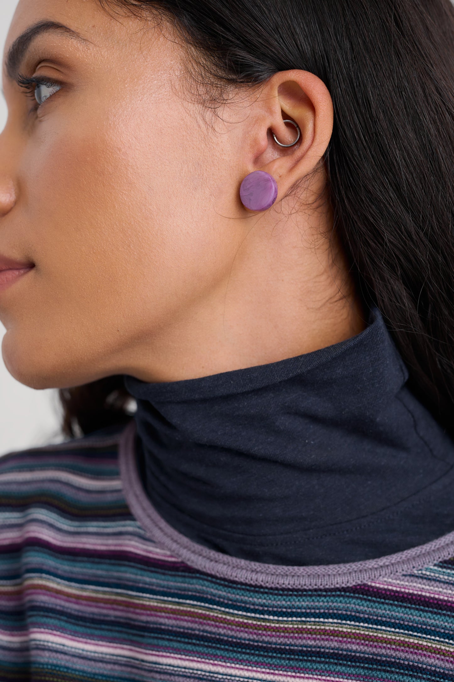 Boucles d'oreilles clous cercle Ballowall