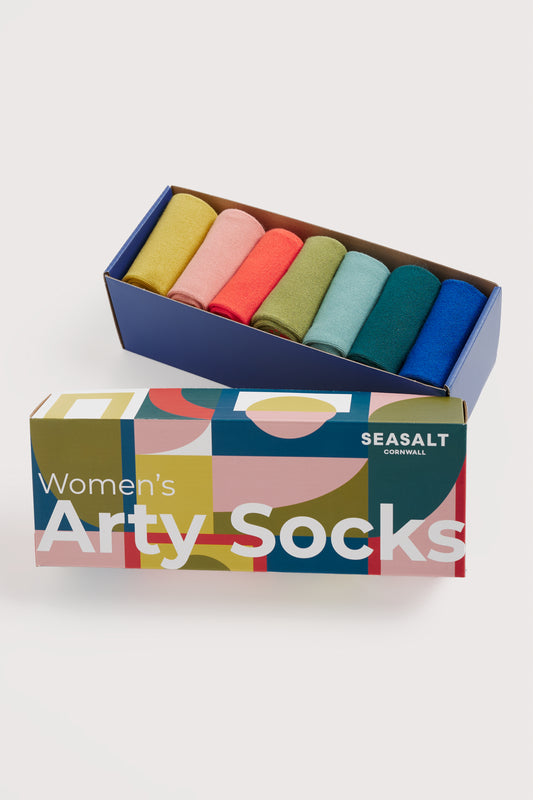 Coffret Cadeau de 7 Chaussettes Fantaisie Unies pour Femme