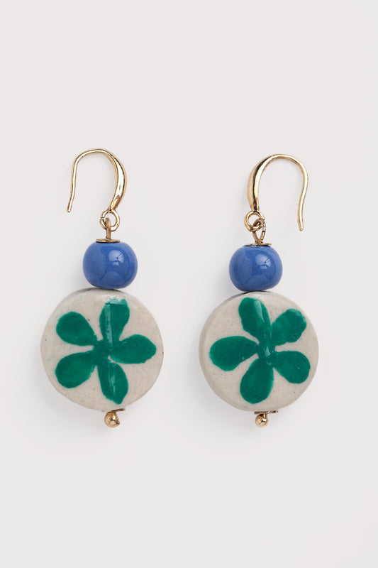 Orecchini con Perline in Ceramica Budburst Flower