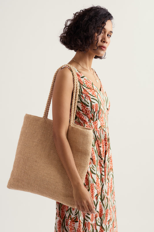 Borsa tote in juta Morwenna