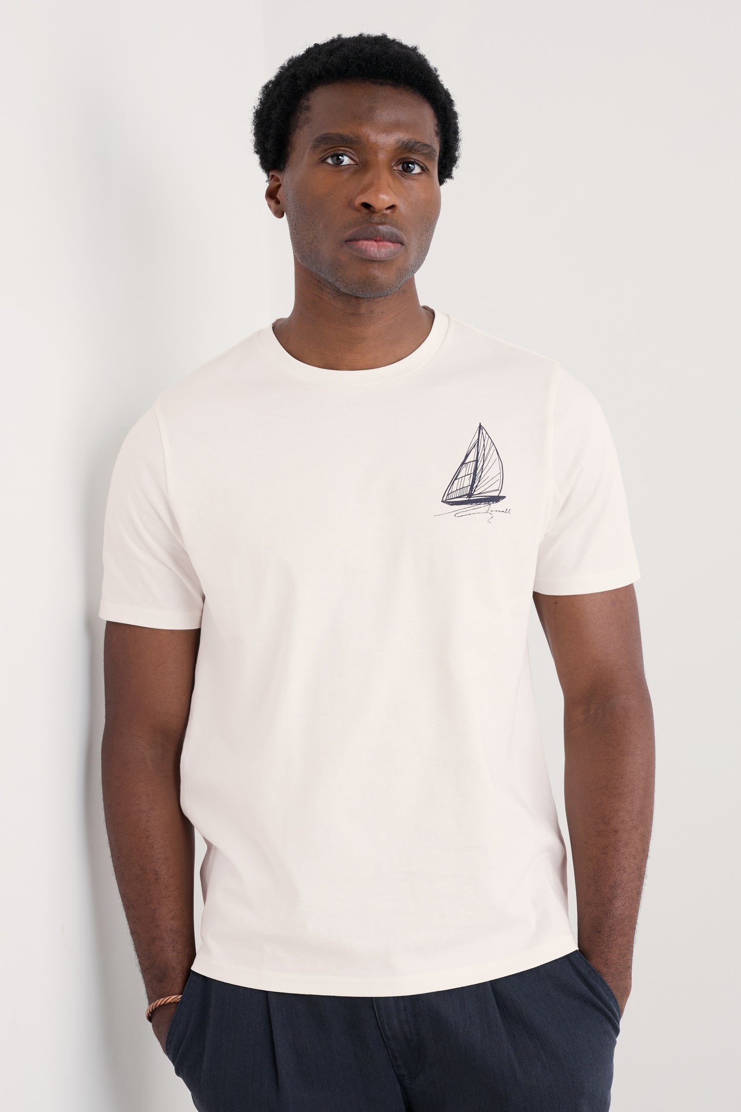T-shirt en coton biologique Loggerhead pour homme