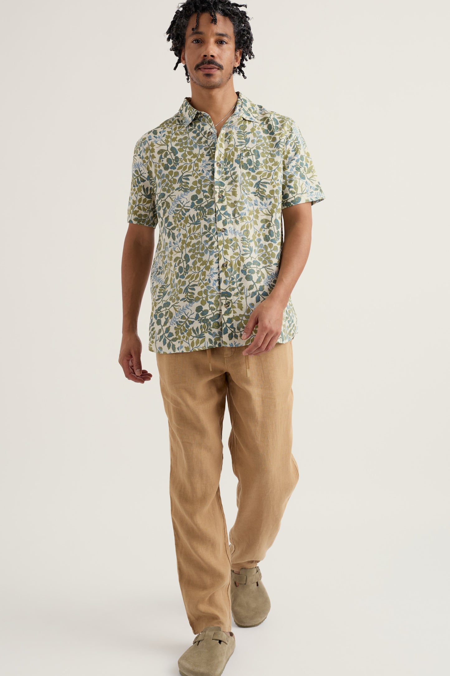 Chemise à manches courtes Héron Bleu pour homme