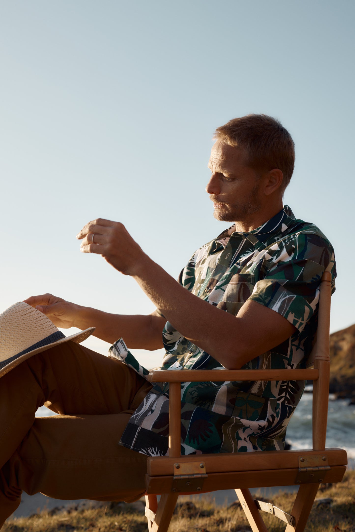 Chemise à manches courtes Héron Bleu pour homme