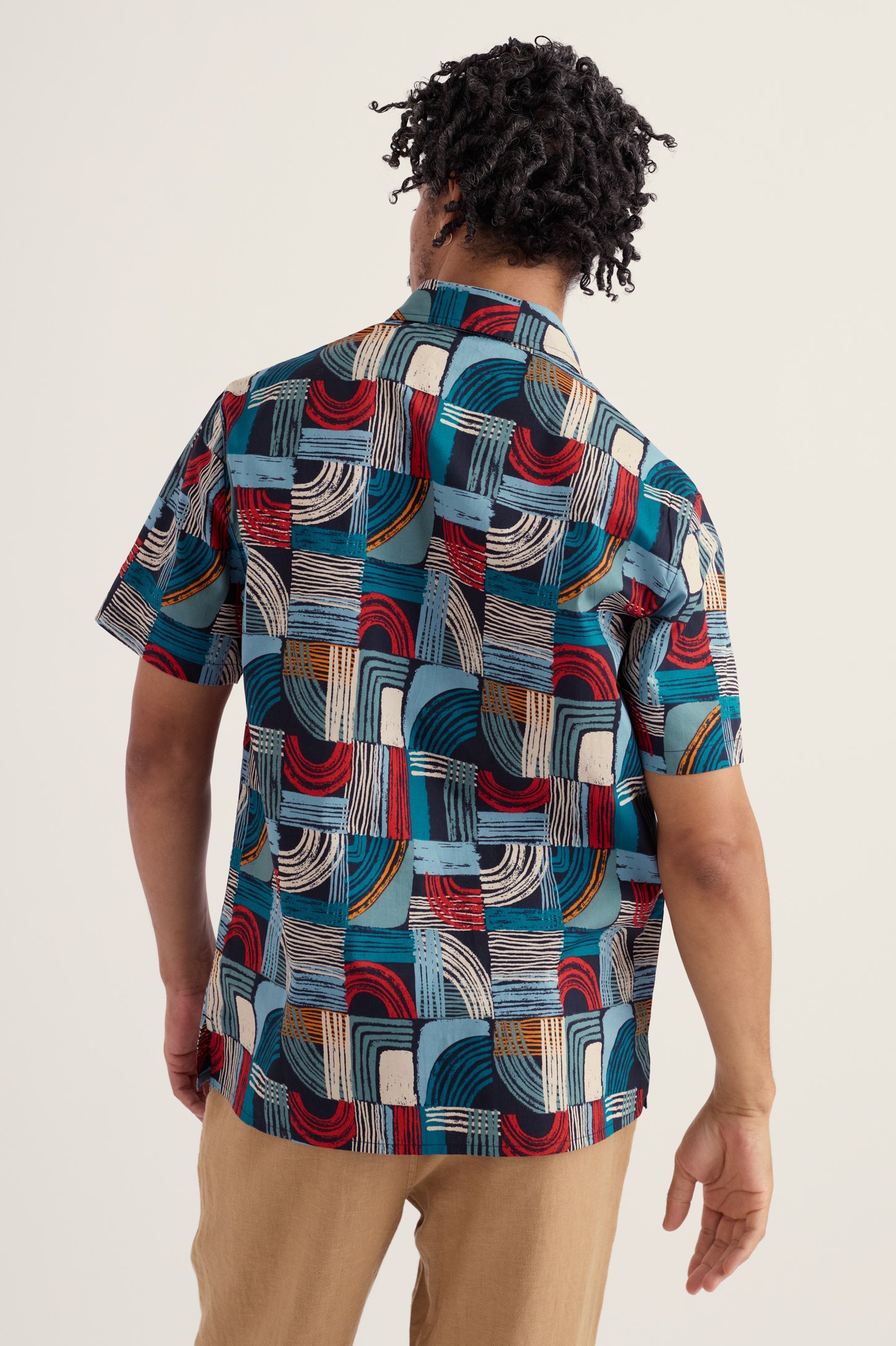 Chemise à manches courtes en popeline Godrev pour homme
