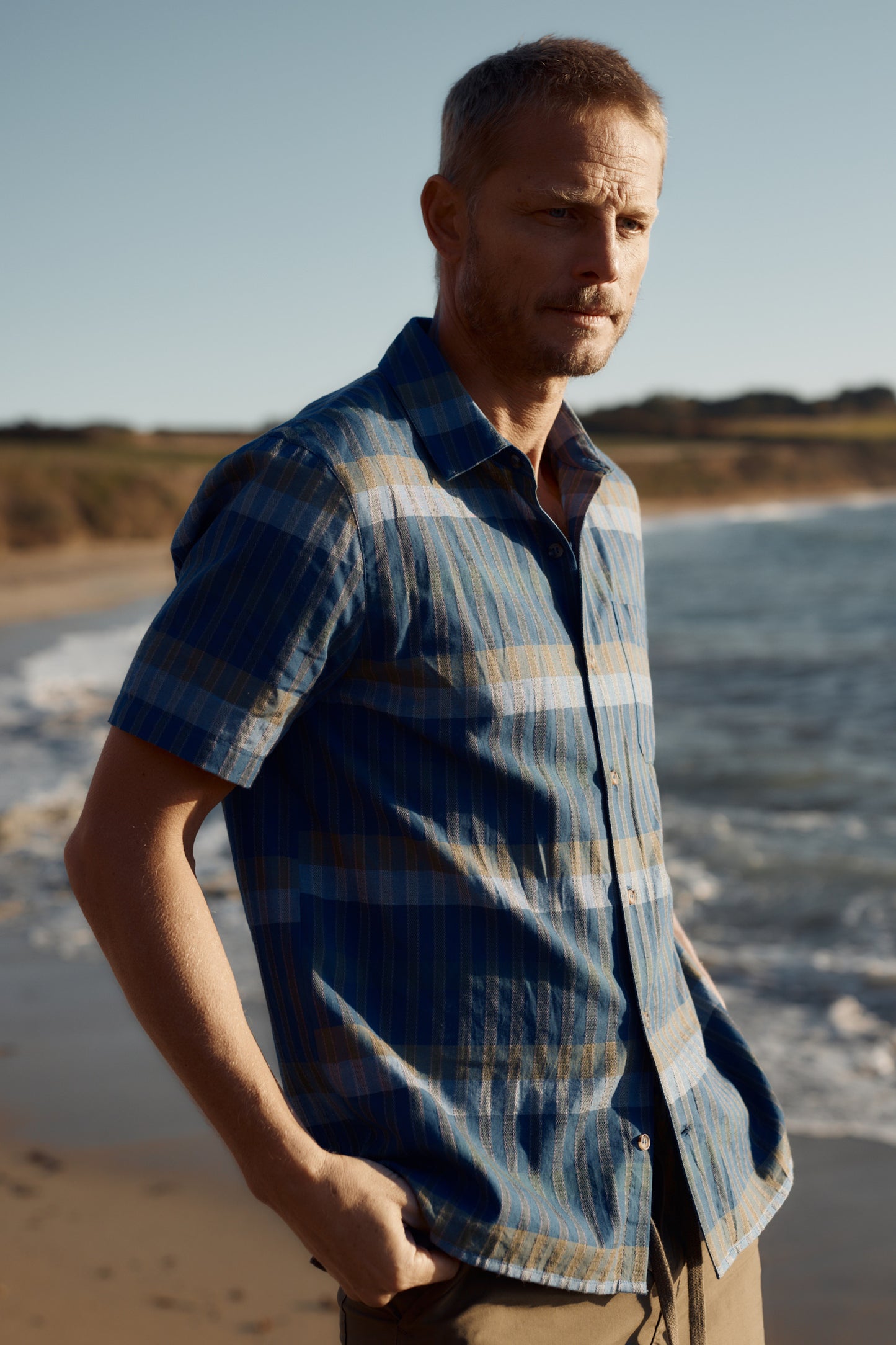 Chemise rayée en fil teint Ropecraft pour homme
