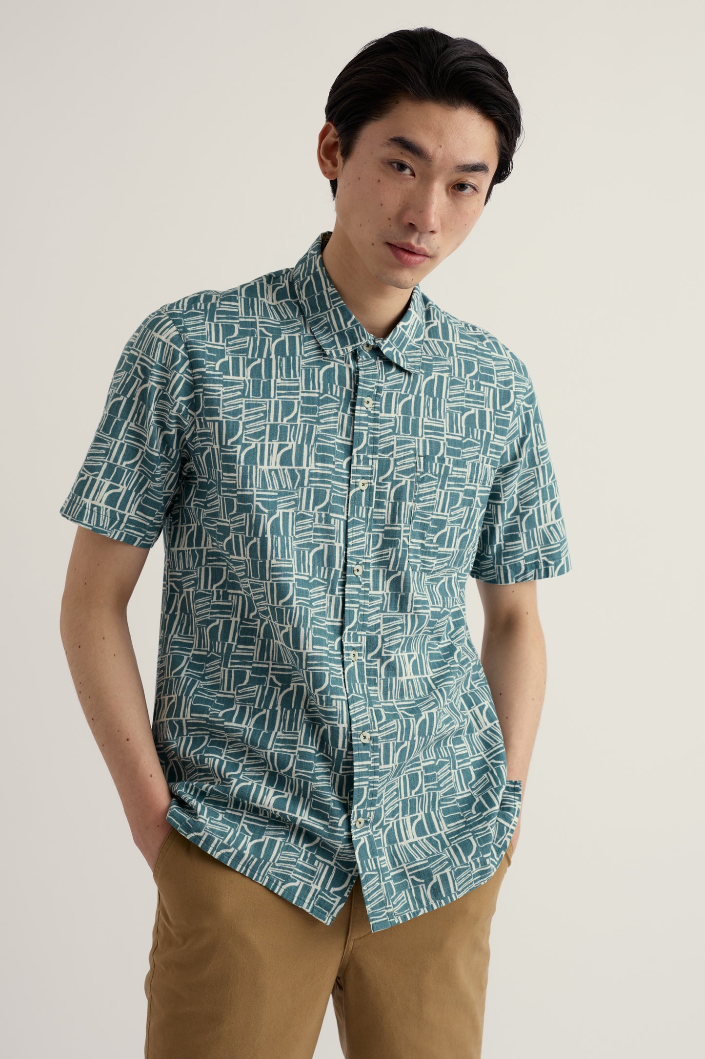 Chemise Palores à manches courtes en coton biologique pour homme