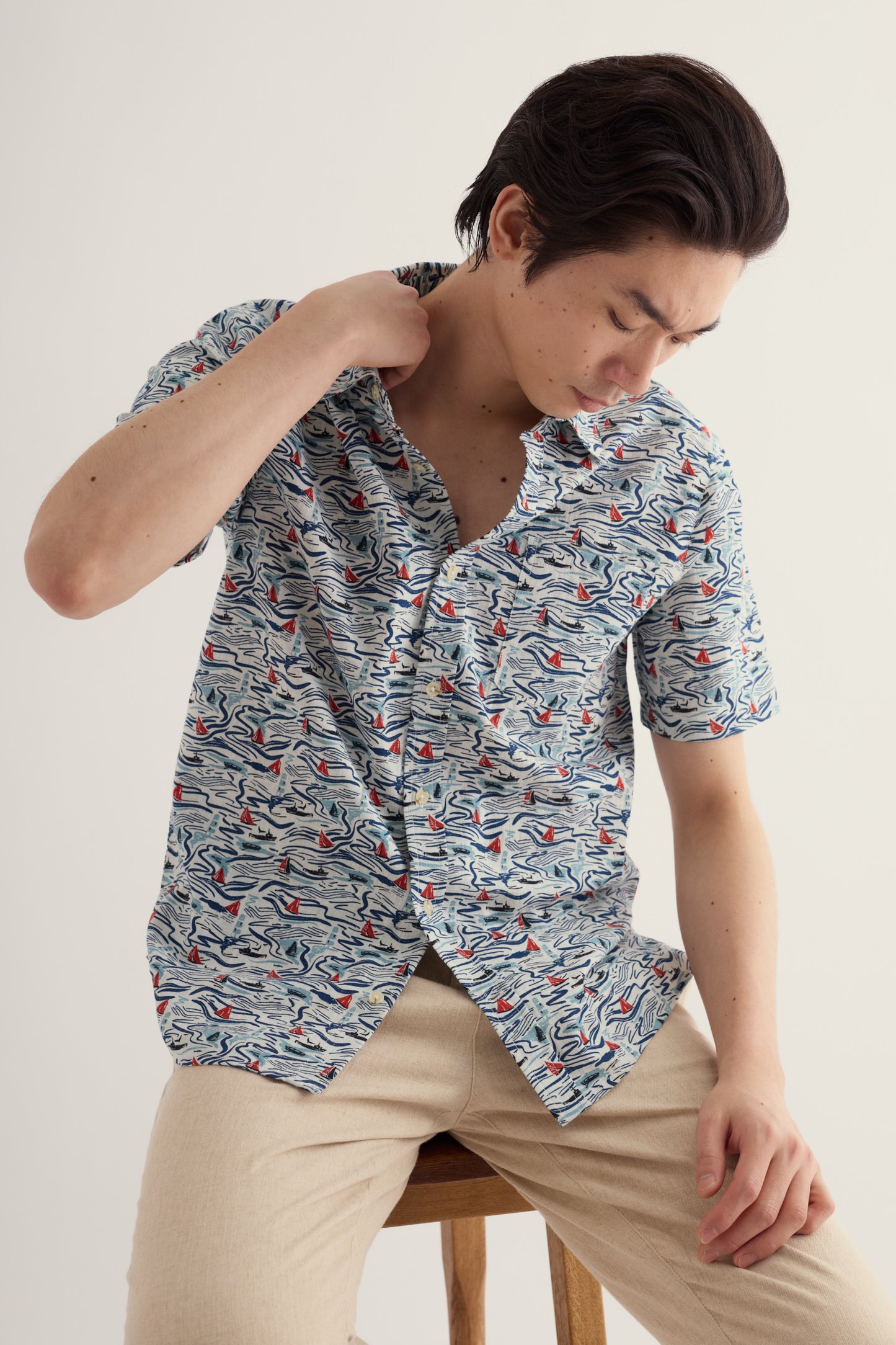 Chemise Palores à manches courtes en coton biologique pour homme