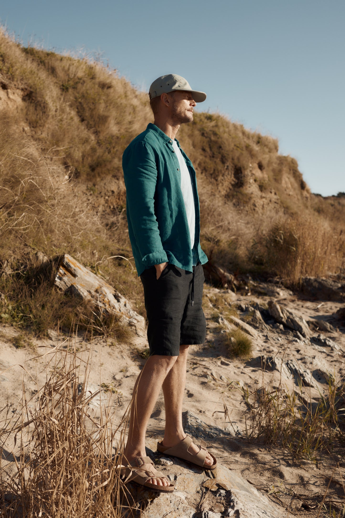 Shorts en lin Sandcart pour hommes