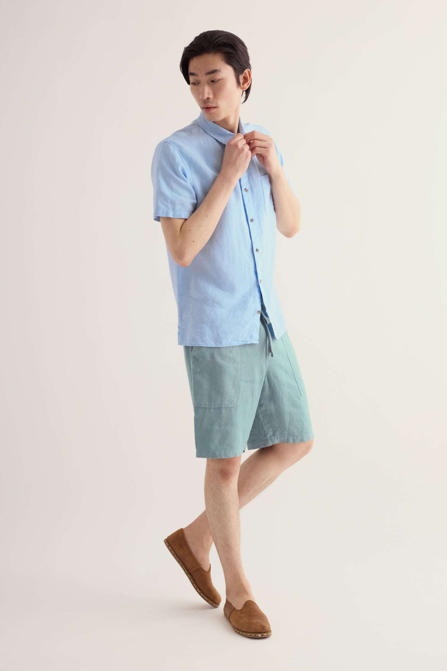 Shorts en lin Sandcart pour hommes