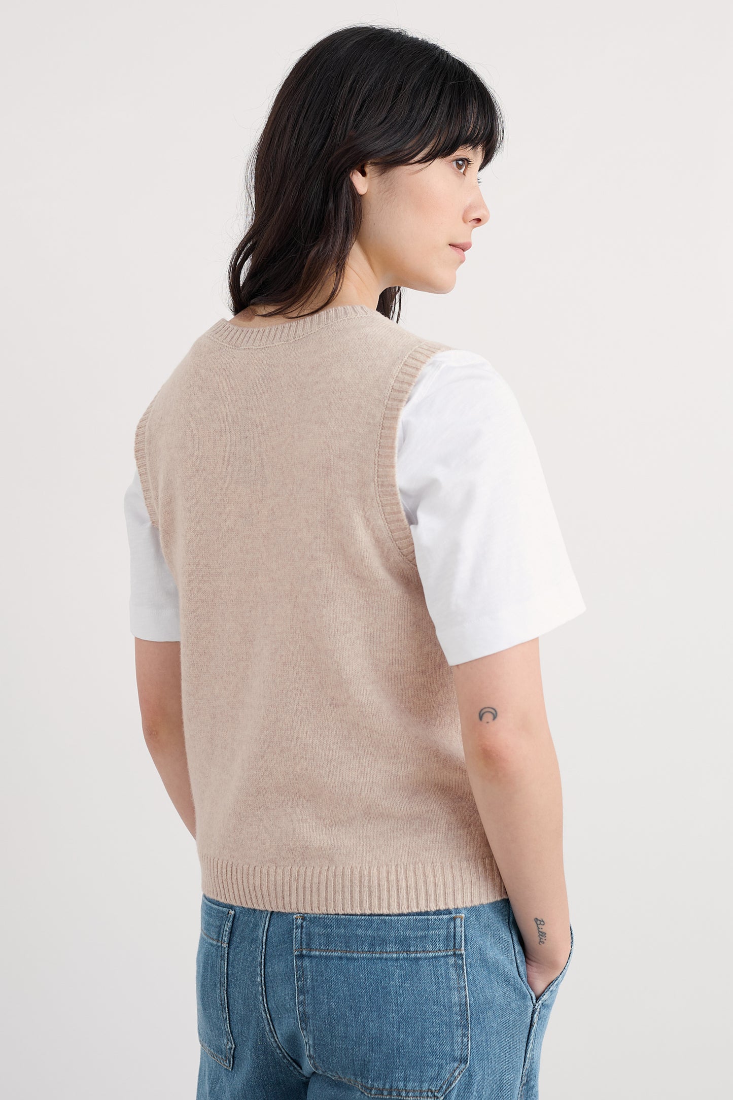 Gilet East View lavorato a maglia  