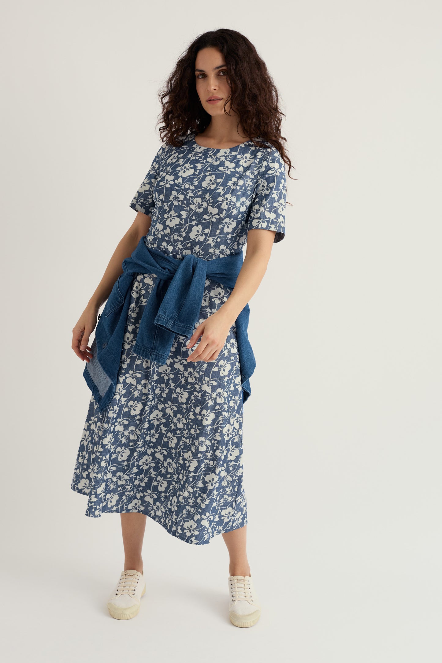 Robe en chambray imprimé Fox Path