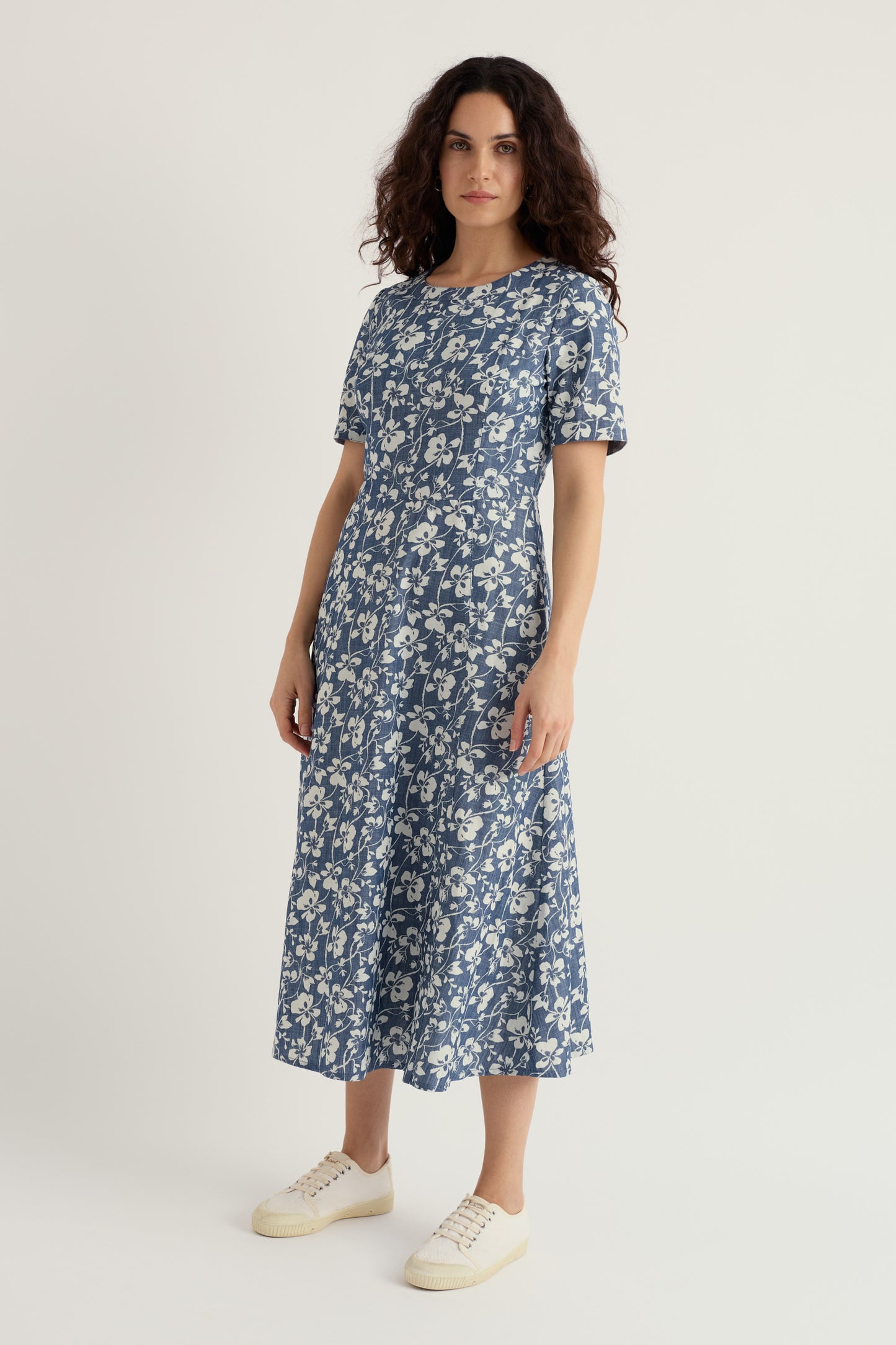 Robe en chambray imprimé Fox Path