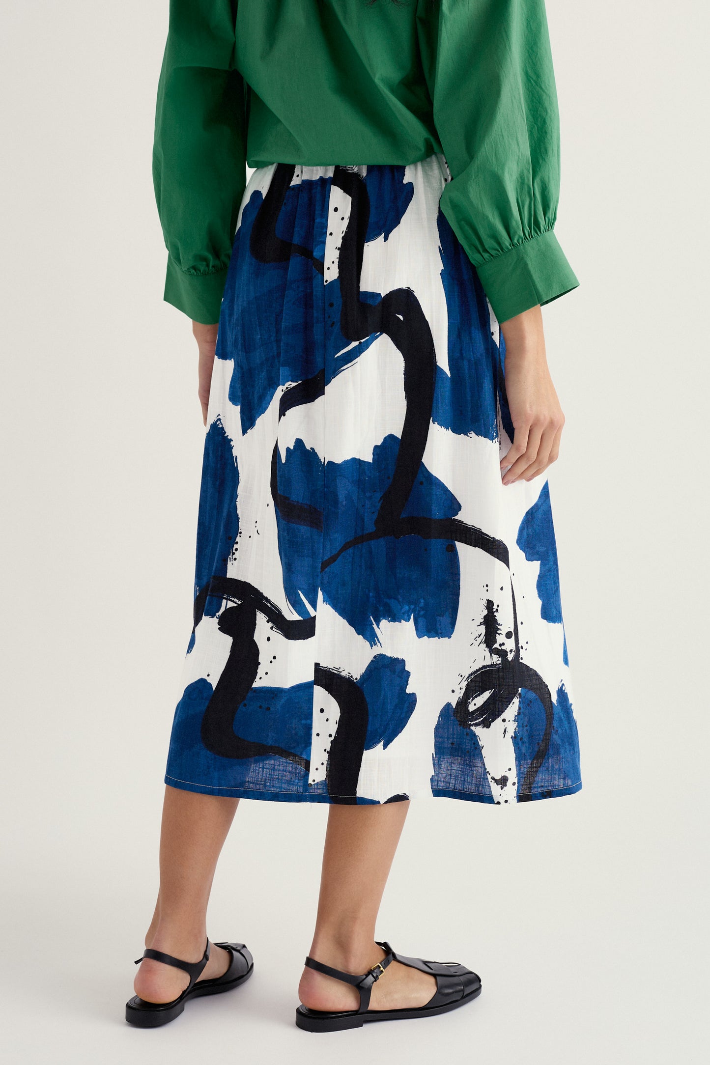 Jupe midi Mevagissey en coton biologique