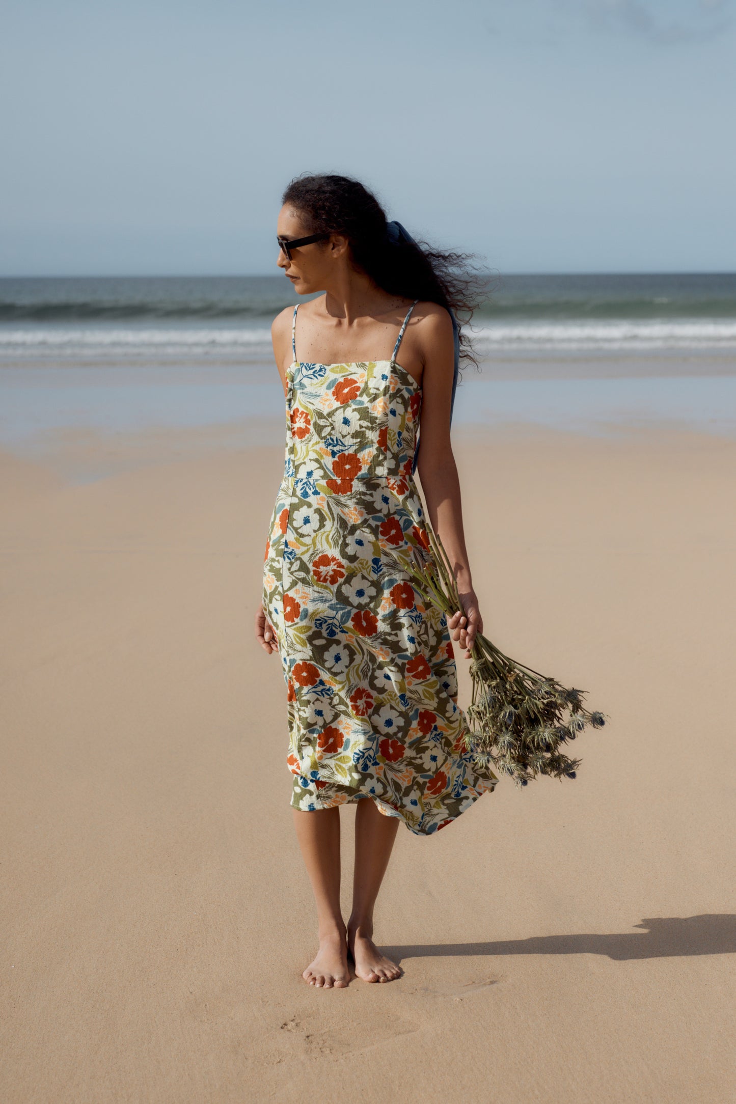 Robe midi sans manches Madern