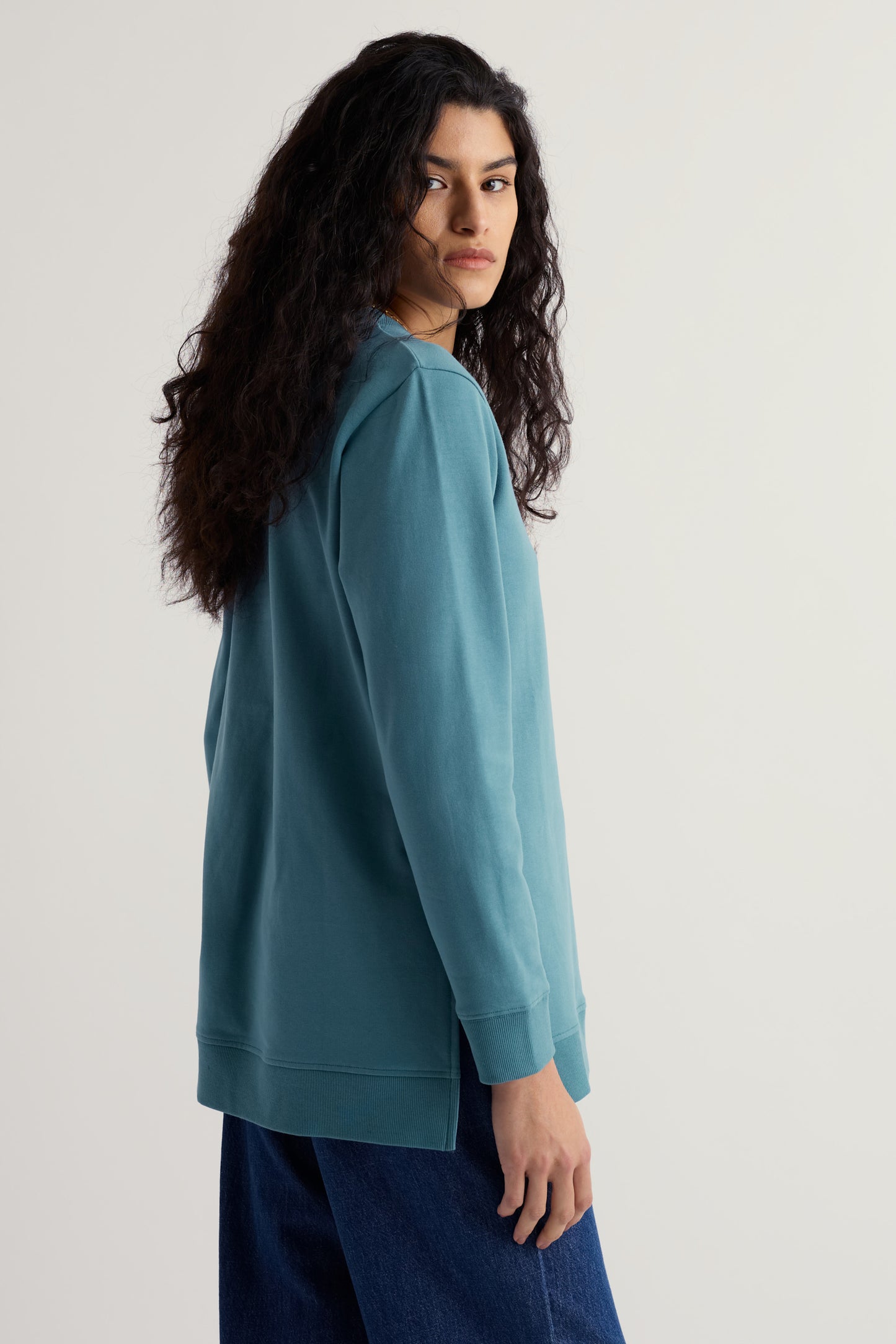Sweat-shirt long en coton biologique Genni