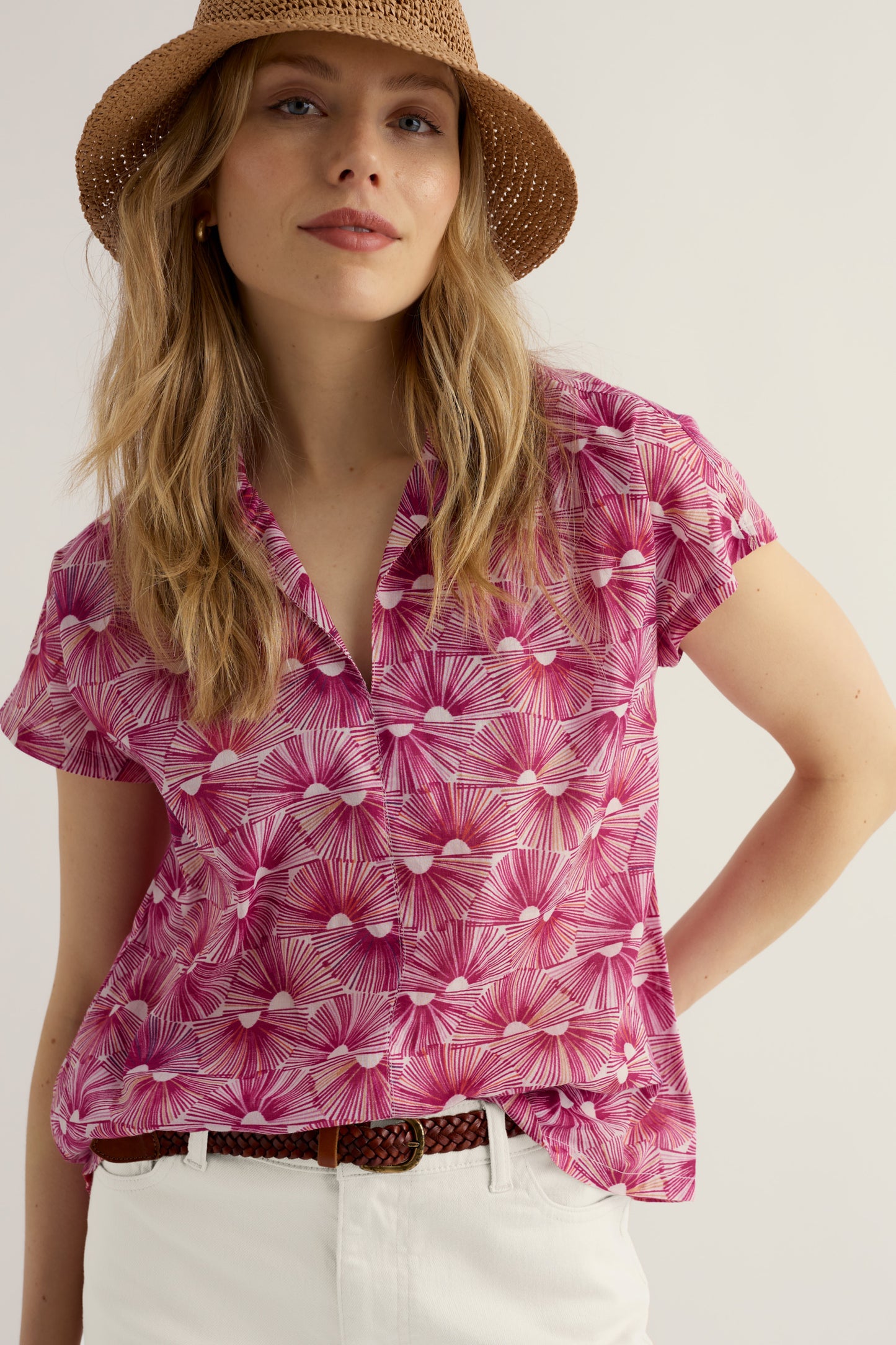 Chemise à manches courtes Deep Lane en coton biologique certifié GOTS