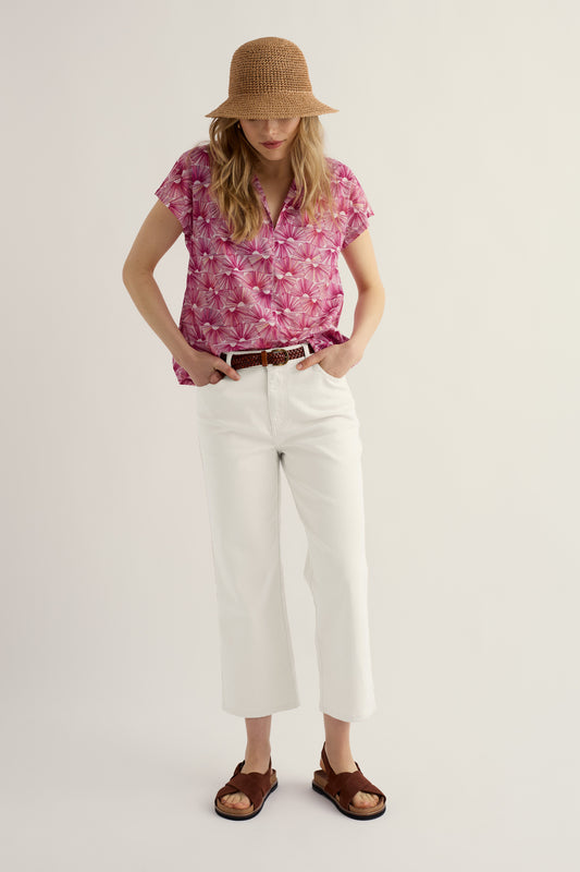 Chemise à manches courtes Deep Lane en coton biologique certifié GOTS