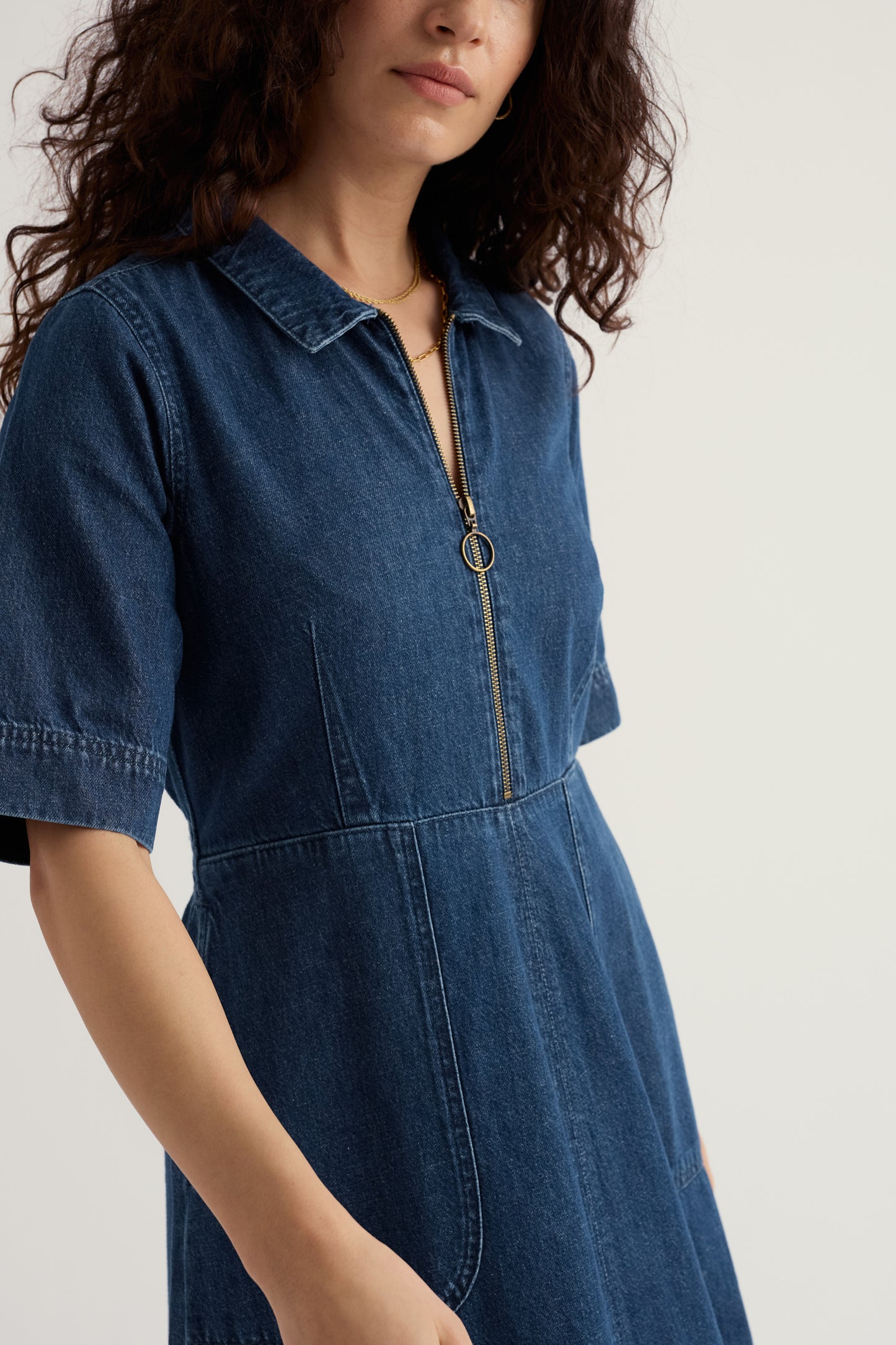 Robe midi en jean Gwenter