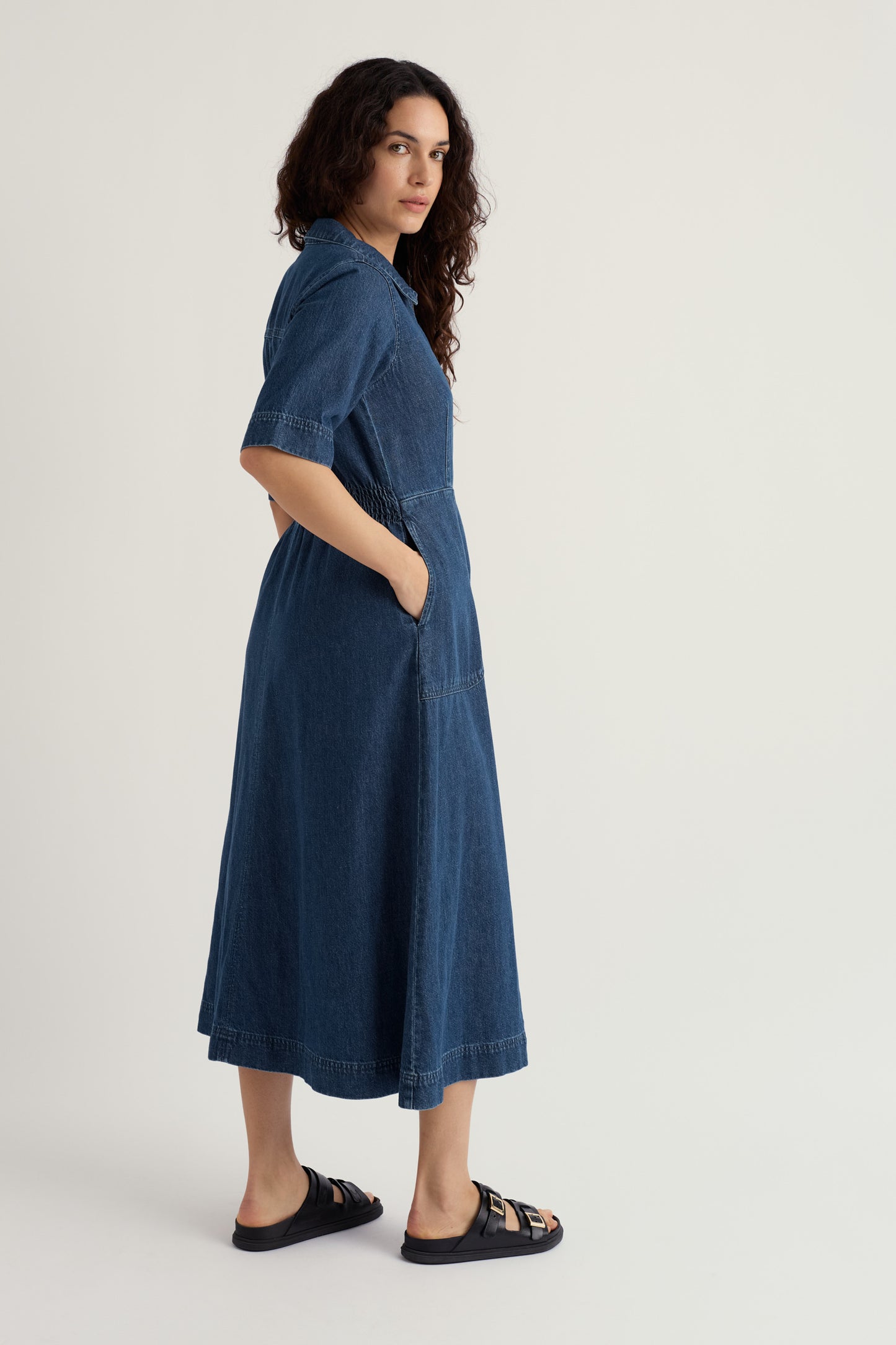 Robe midi en jean Gwenter