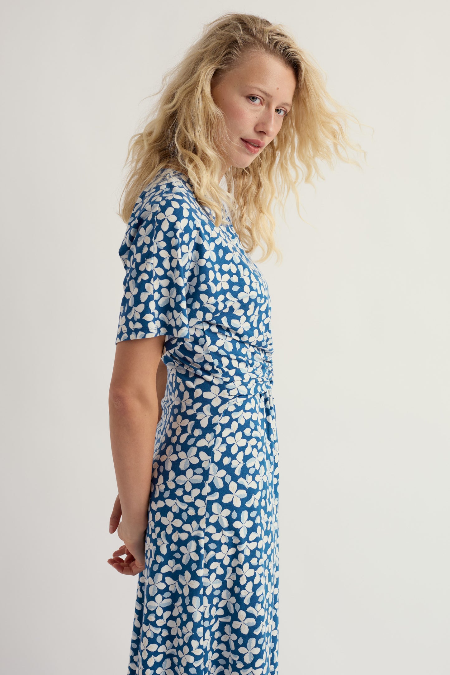 Robe midi en jersey menthe aquatique