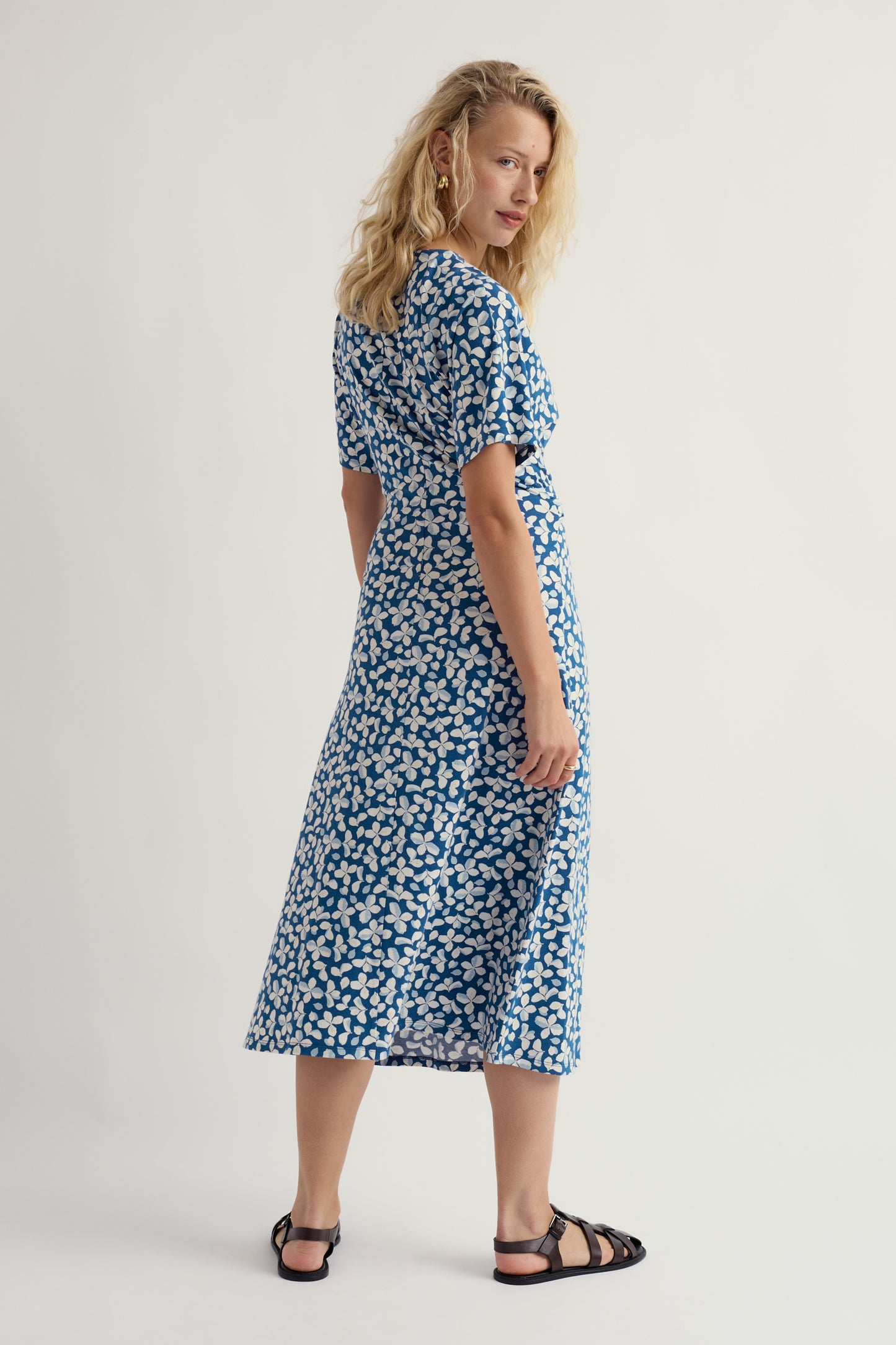 Robe midi en jersey menthe aquatique