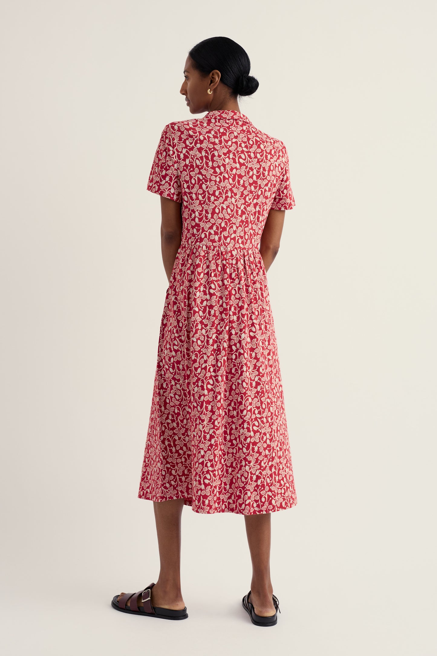 Robe midi en jersey continentale