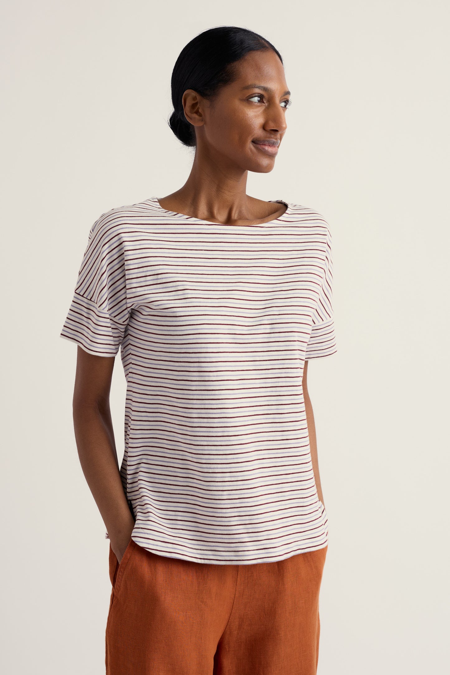T-shirt rayé Bryher View en coton biologique GOTS