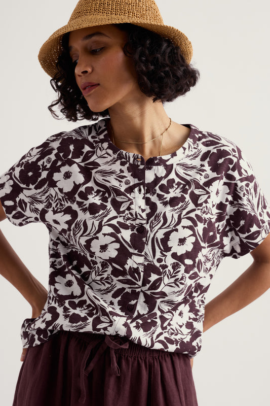 Top Tor Grass con bottoni  