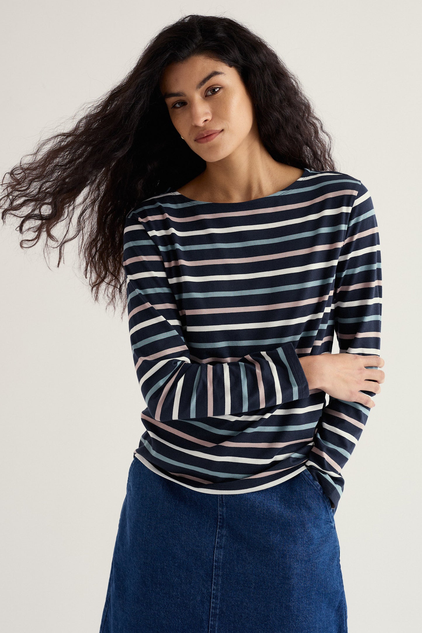 Marinière en jersey de coton biologique certifié GOTS