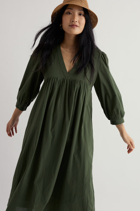 Robe Kaftan Couleurs de la Terre en Voile de Coton Bio Certifié GOTS