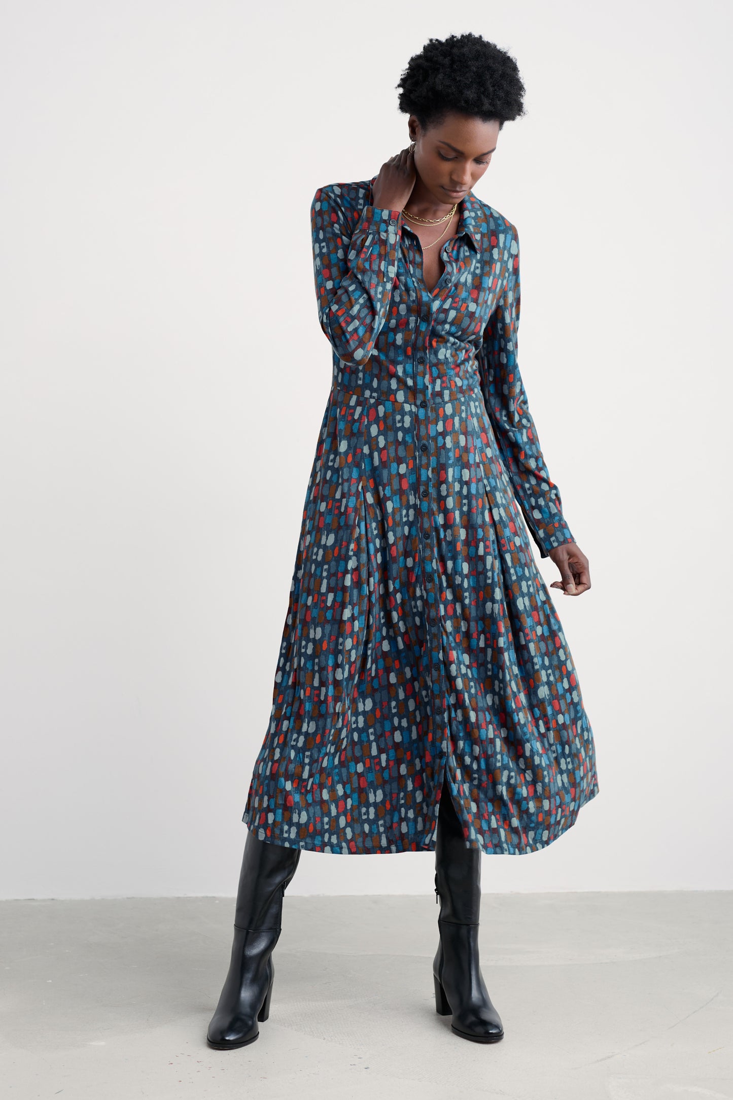 Robe-chemise en jersey Coastline