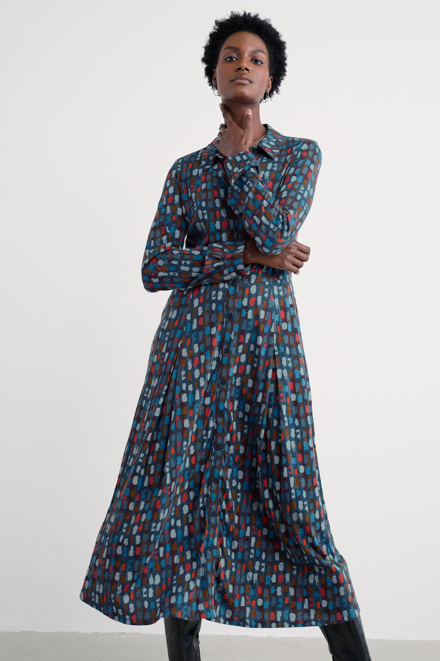 Robe-chemise en jersey Coastline