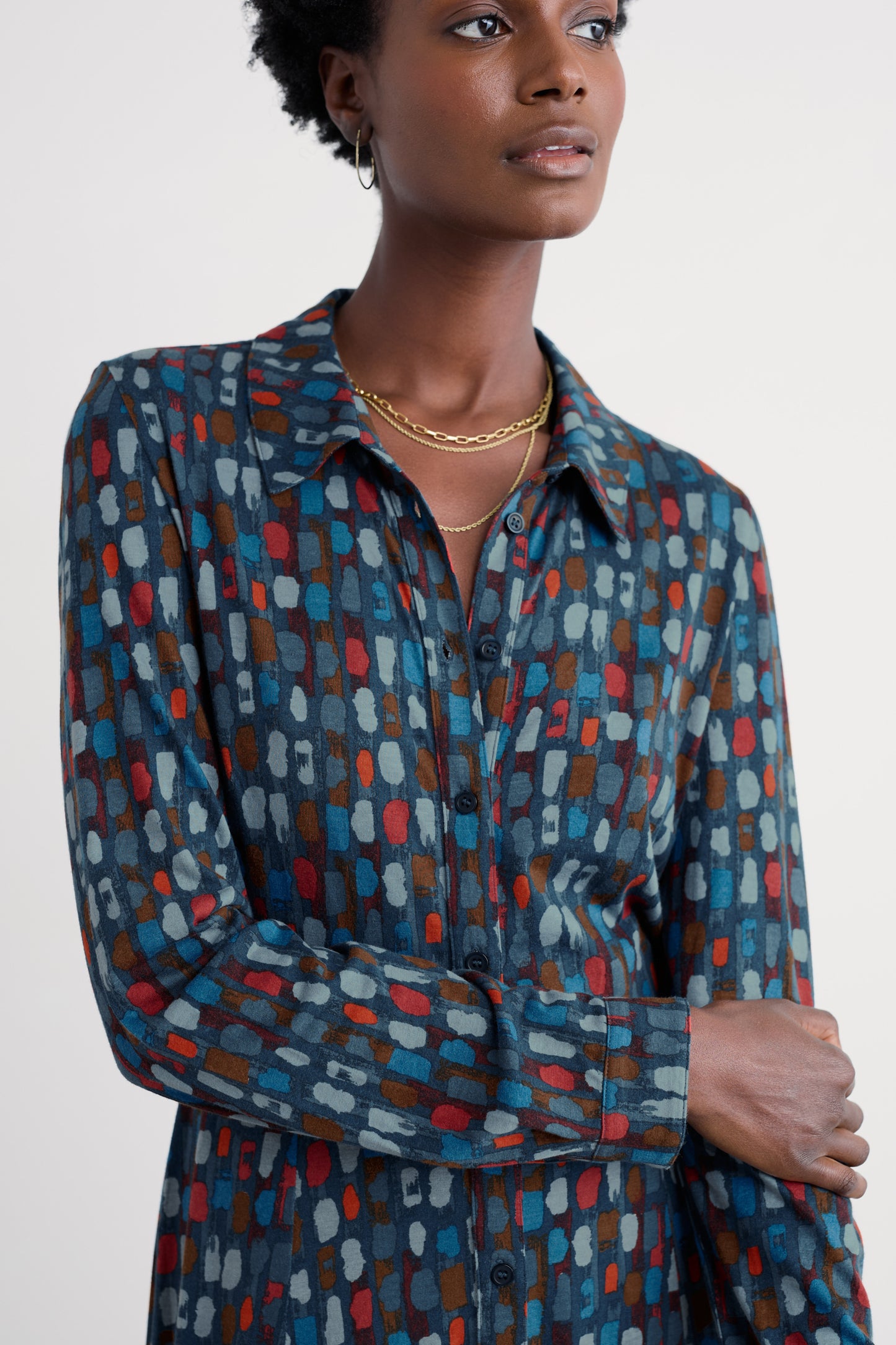 Robe-chemise en jersey Coastline