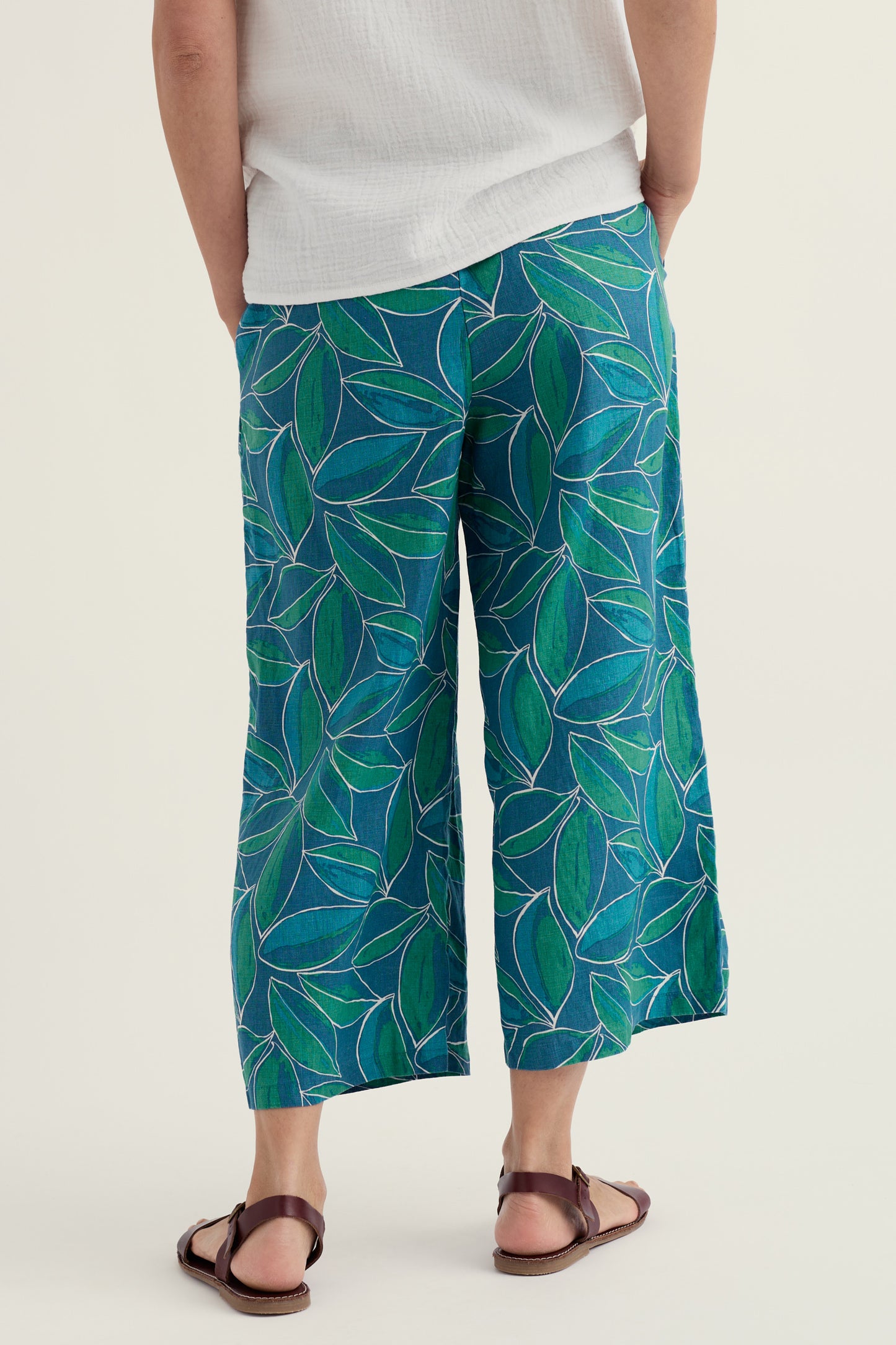 Culotte-jupe en lin "Havre de paix"