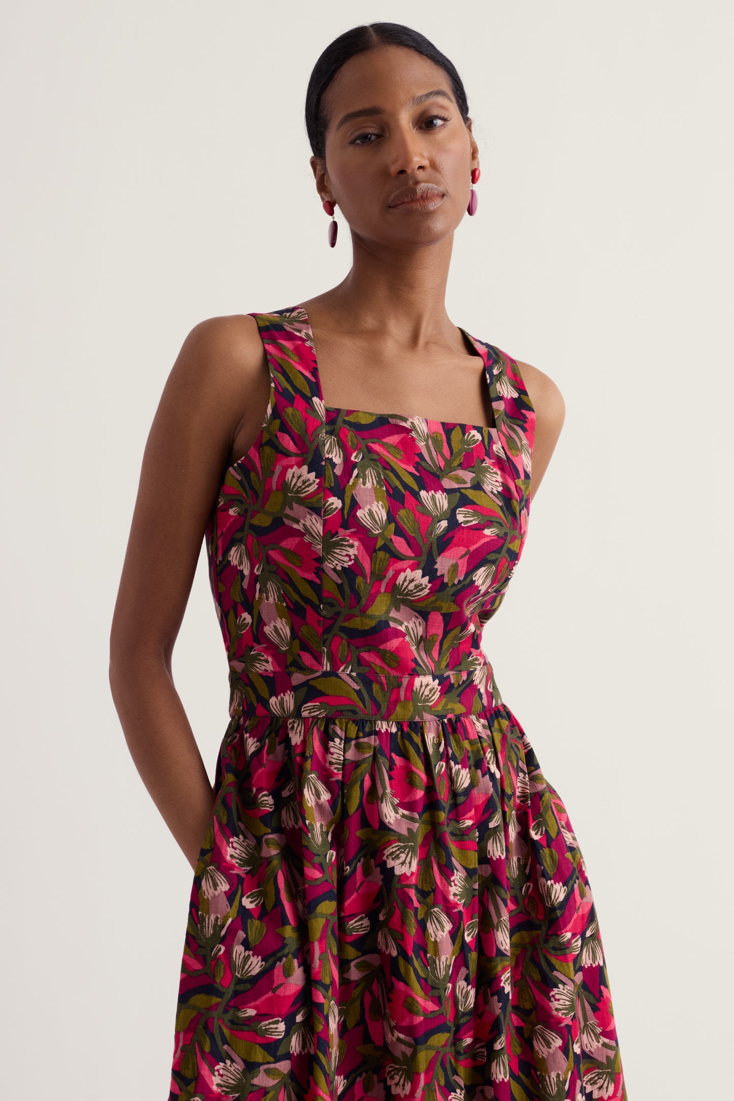 Robe mi-longue Fox Cove en coton biologique certifié GOTS