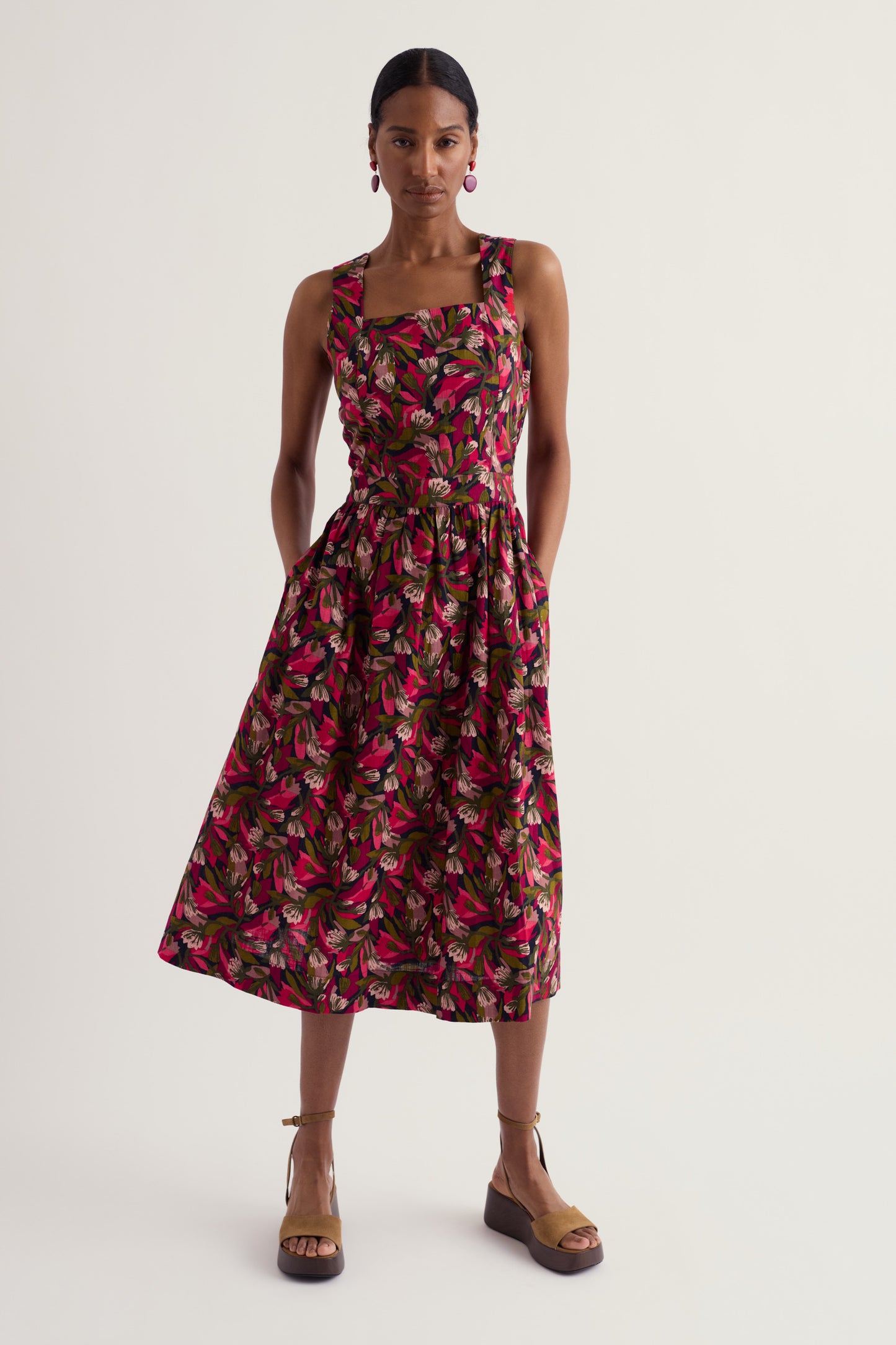 Robe mi-longue Fox Cove en coton biologique certifié GOTS