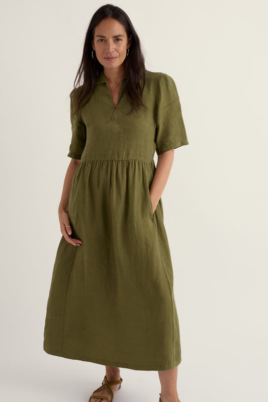 Robe midi en lin Fen Violette