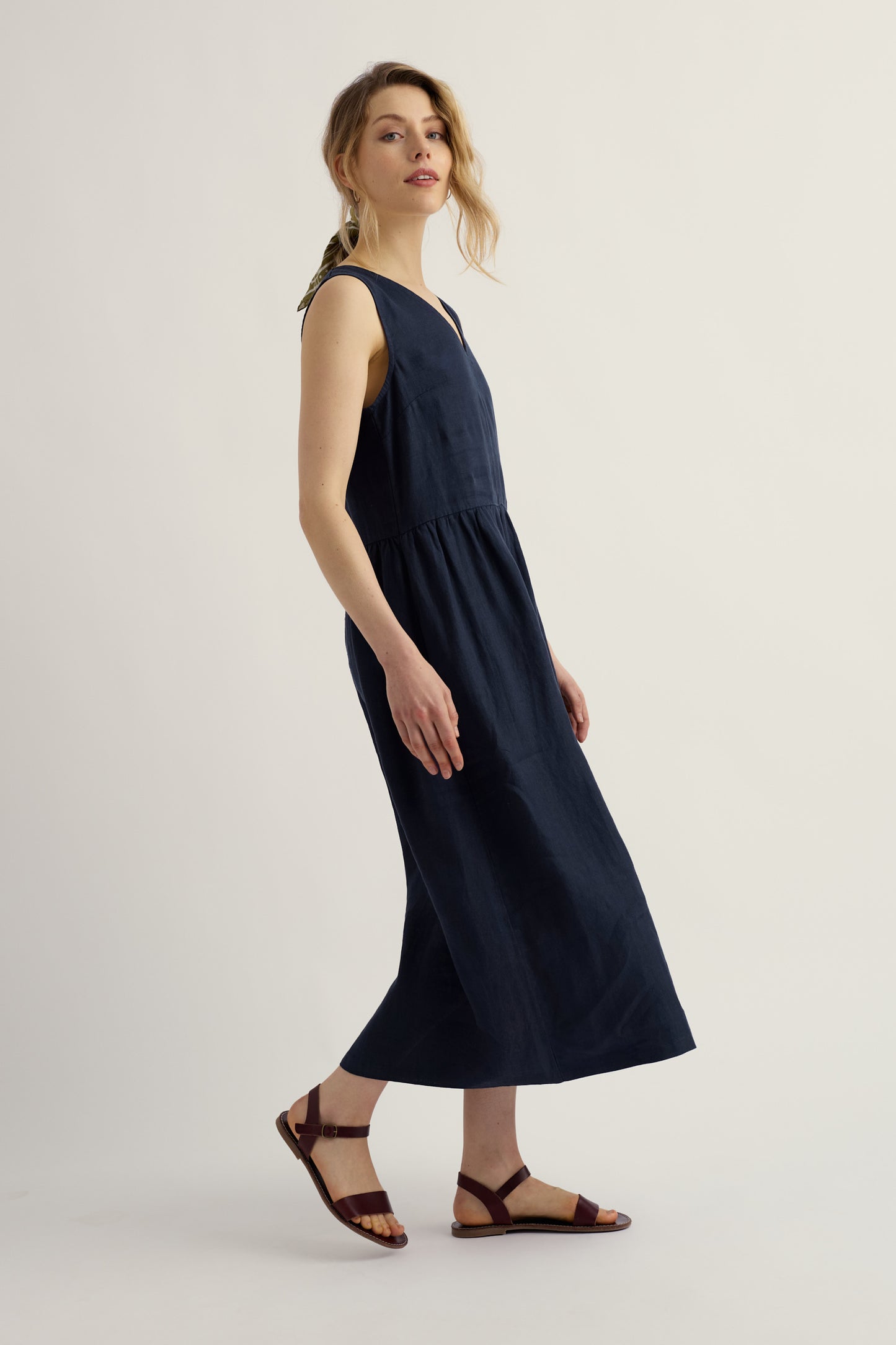 Robe en lin sans manches Lowland Heather