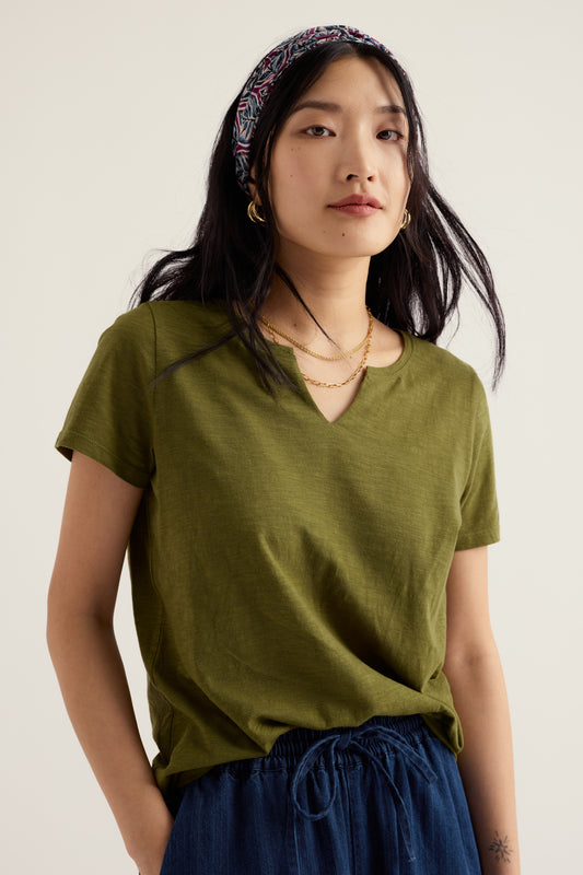 T-shirt Kellow in jersey di cotone biologico certificato GOTS