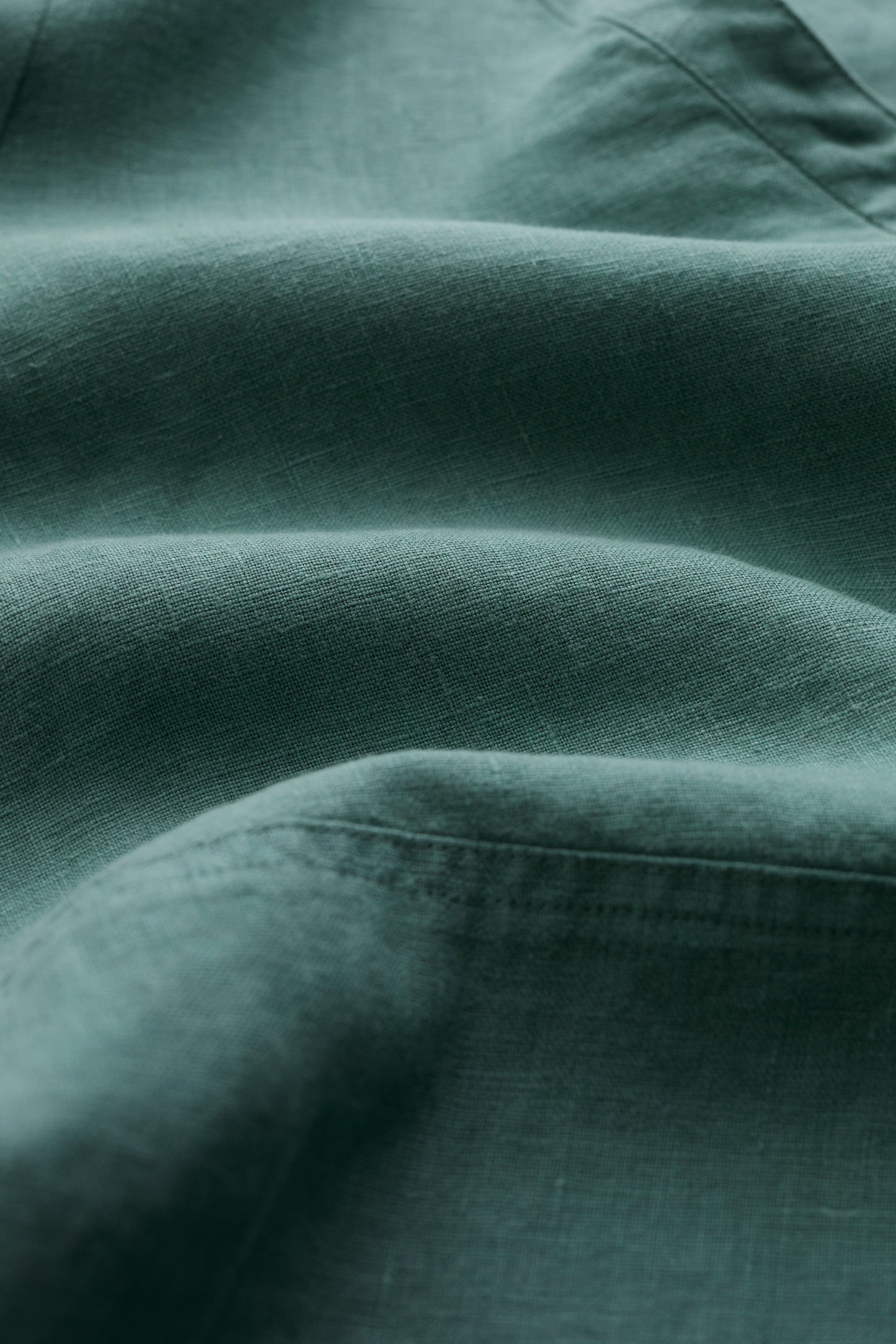 Abito dritto in lino Dew Drop con scollo a V  