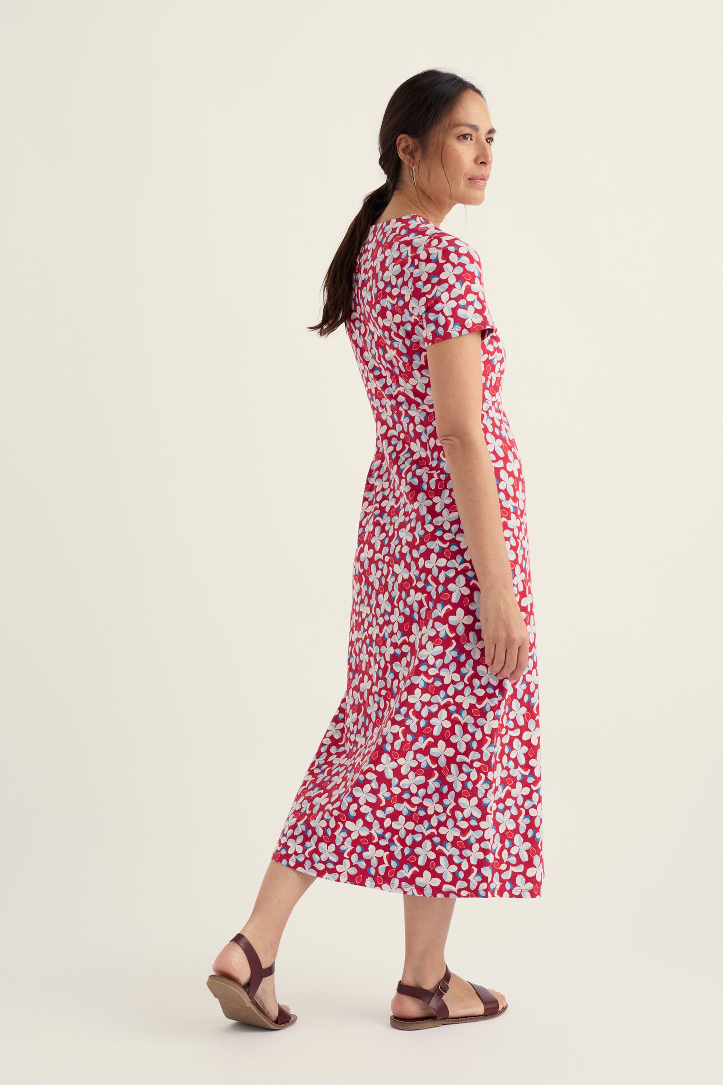Robe mi-longue à manches courtes et motif "Seed Packet"