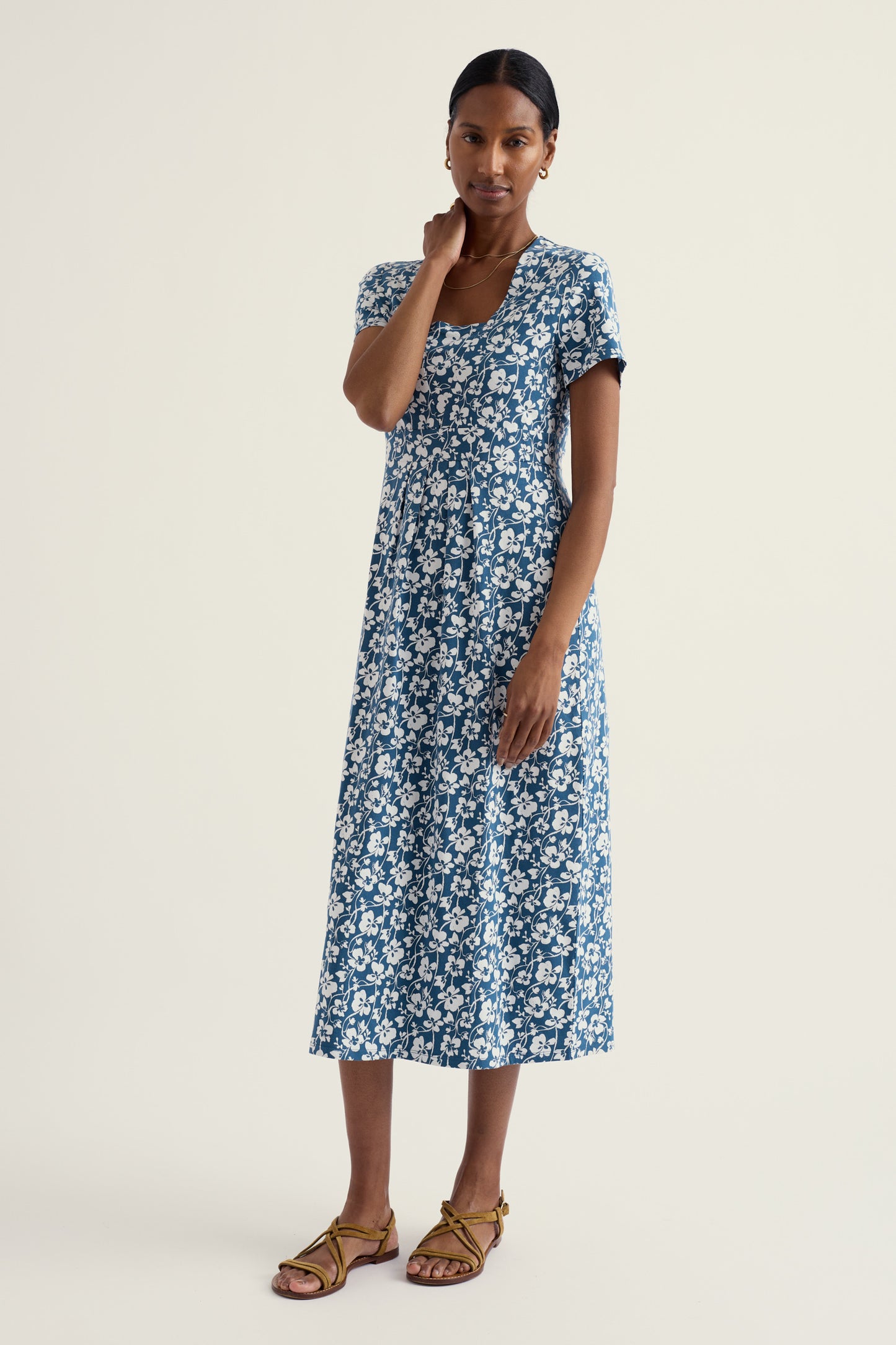 Robe mi-longue à manches courtes et motif "Seed Packet"