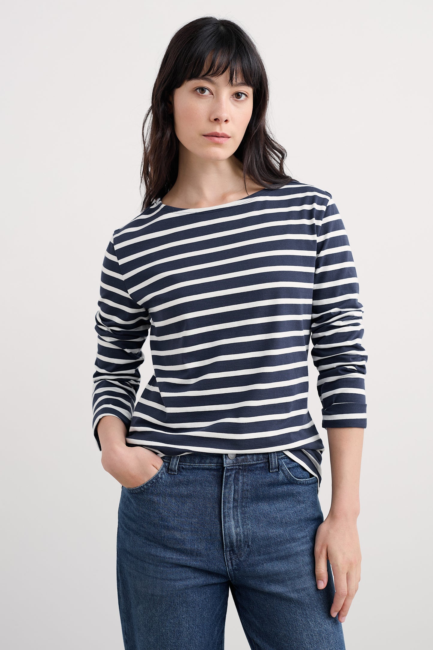 Marinière en jersey de coton biologique certifié GOTS