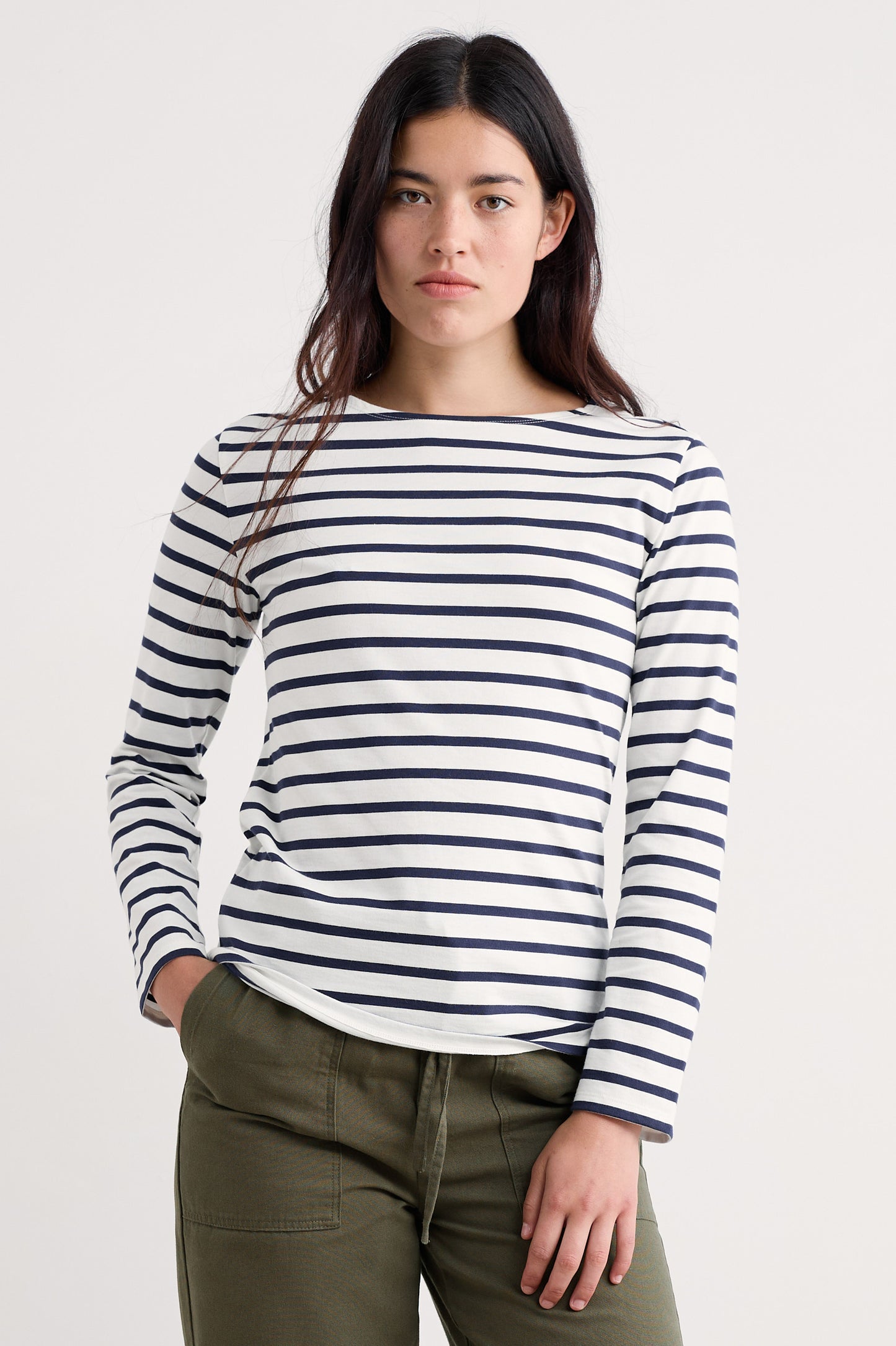 Marinière en jersey de coton biologique certifié GOTS