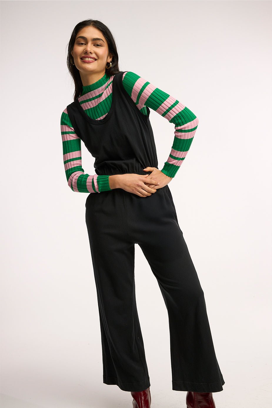 Combinaison-pantalon de voyage large en coton biologique
